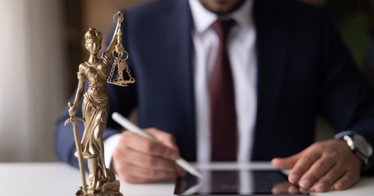 lawyer on their tablet
